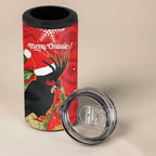 Personalised Palm Cockatoo Australia Christmas 4 in 1 Can Cooler Tumbler Merry Chrissie - Banksia Flowers
