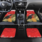 Personalised Palm Cockatoo Australia Christmas Car Mats Merry Chrissie - Banksia Flowers