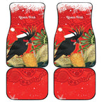 Personalised Palm Cockatoo Australia Christmas Car Mats Merry Chrissie - Banksia Flowers