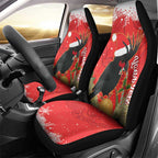Personalised Palm Cockatoo Australia Christmas Car Seat Cover Merry Chrissie - Banksia Flowers