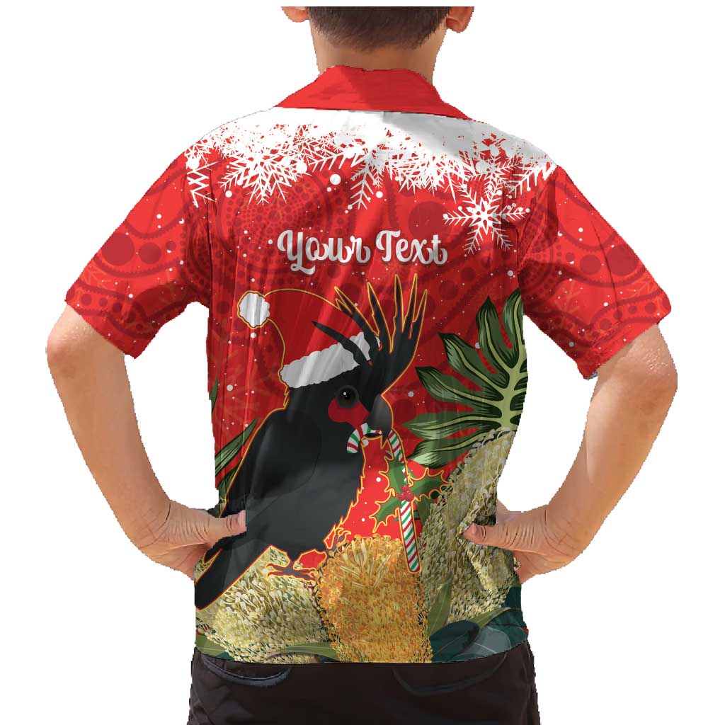 Personalised Palm Cockatoo Australia Christmas Family Matching Mermaid Dress and Hawaiian Shirt Merry Chrissie - Banksia Flowers