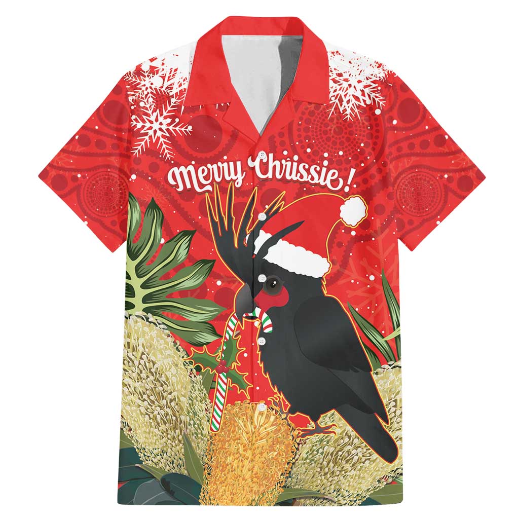 Personalised Palm Cockatoo Australia Christmas Family Matching Mermaid Dress and Hawaiian Shirt Merry Chrissie - Banksia Flowers