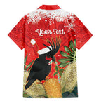 Personalised Palm Cockatoo Australia Christmas Family Matching Mermaid Dress and Hawaiian Shirt Merry Chrissie - Banksia Flowers