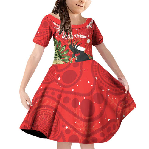 Personalised Palm Cockatoo Australia Christmas Family Matching Off Shoulder Short Dress and Hawaiian Shirt Merry Chrissie - Banksia Flowers