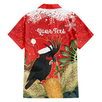Personalised Palm Cockatoo Australia Christmas Family Matching Puletasi and Hawaiian Shirt Merry Chrissie - Banksia Flowers