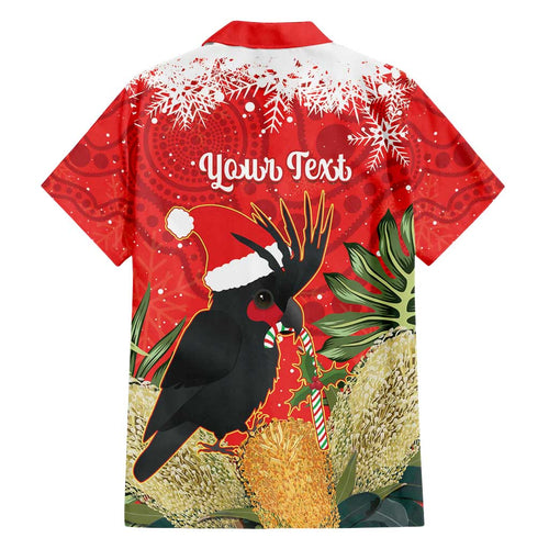 Personalised Palm Cockatoo Australia Christmas Family Matching Summer Maxi Dress and Hawaiian Shirt Merry Chrissie - Banksia Flowers