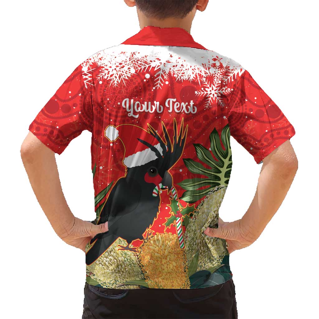 Personalised Palm Cockatoo Australia Christmas Family Matching Tank Maxi Dress and Hawaiian Shirt Merry Chrissie - Banksia Flowers