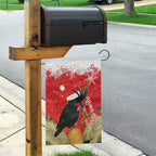 Personalised Palm Cockatoo Australia Christmas Garden Flag Merry Chrissie - Banksia Flowers