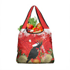 Personalised Palm Cockatoo Australia Christmas Grocery Bag Merry Chrissie - Banksia Flowers