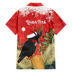 Personalised Palm Cockatoo Australia Christmas Hawaiian Shirt Merry Chrissie - Banksia Flowers