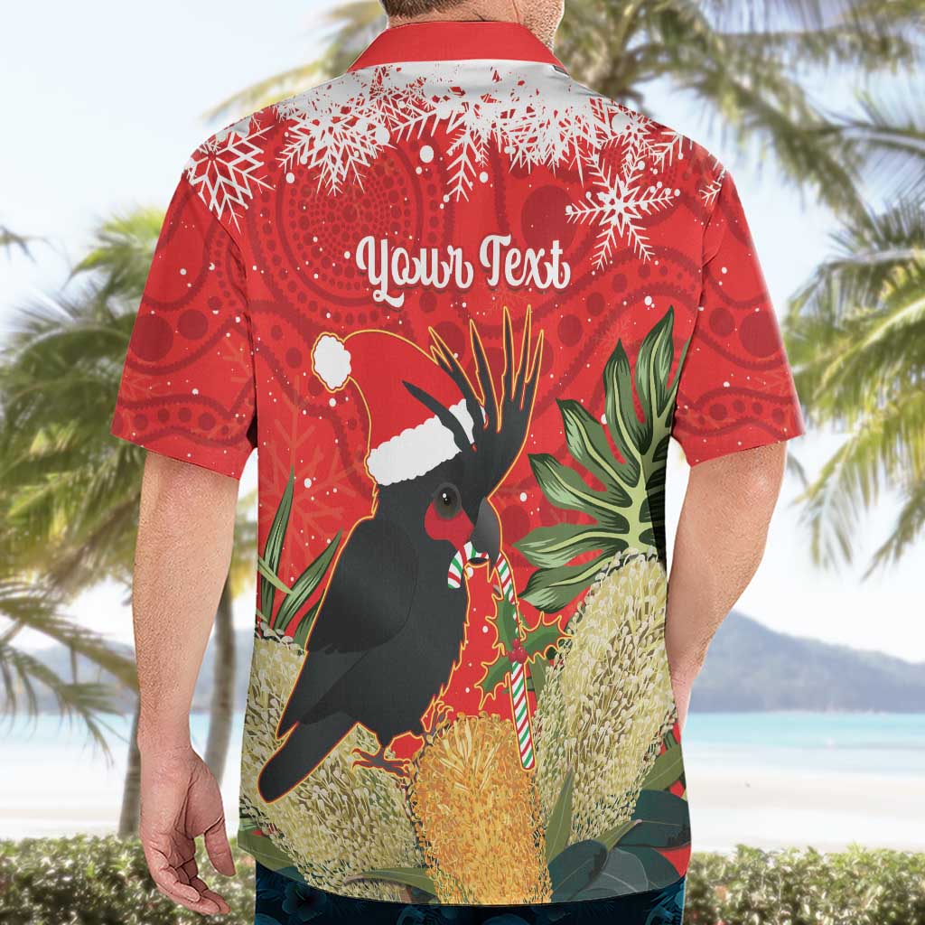 Personalised Palm Cockatoo Australia Christmas Hawaiian Shirt Merry Chrissie - Banksia Flowers