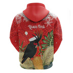 Personalised Palm Cockatoo Australia Christmas Hoodie Merry Chrissie - Banksia Flowers