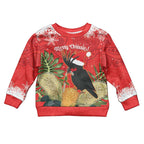 Personalised Palm Cockatoo Australia Christmas Kid Ugly Christmas Sweater Merry Chrissie - Banksia Flowers