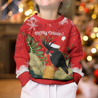 Personalised Palm Cockatoo Australia Christmas Kid Ugly Christmas Sweater Merry Chrissie - Banksia Flowers