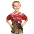 Personalised Palm Cockatoo Australia Christmas Kid T Shirt Merry Chrissie - Banksia Flowers