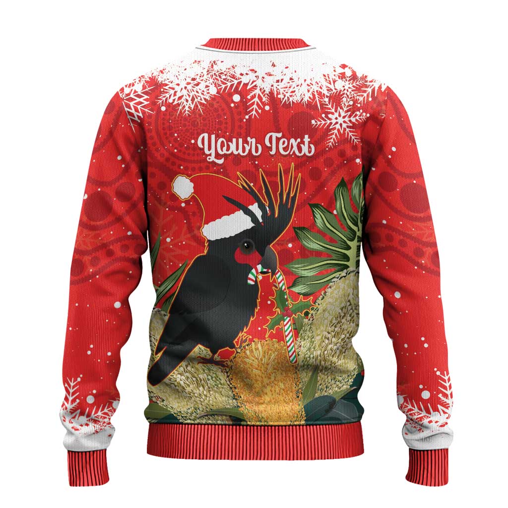 Personalised Palm Cockatoo Australia Christmas Ugly Christmas Sweater Merry Chrissie - Banksia Flowers