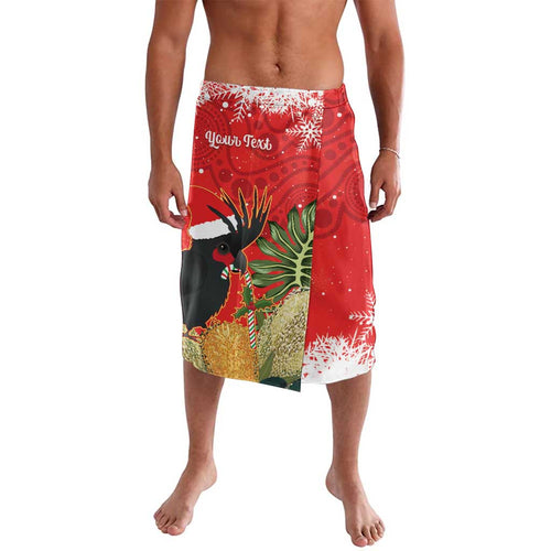 Personalised Palm Cockatoo Australia Christmas Lavalava Merry Chrissie - Banksia Flowers
