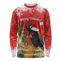 Personalised Palm Cockatoo Australia Christmas Long Sleeve Shirt Merry Chrissie - Banksia Flowers