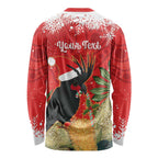 Personalised Palm Cockatoo Australia Christmas Long Sleeve Shirt Merry Chrissie - Banksia Flowers