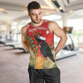 Personalised Palm Cockatoo Australia Christmas Men Tank Top Merry Chrissie - Banksia Flowers