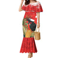 Personalised Palm Cockatoo Australia Christmas Mermaid Dress Merry Chrissie - Banksia Flowers