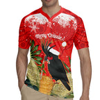 Personalised Palm Cockatoo Australia Christmas Rugby Jersey Merry Chrissie - Banksia Flowers