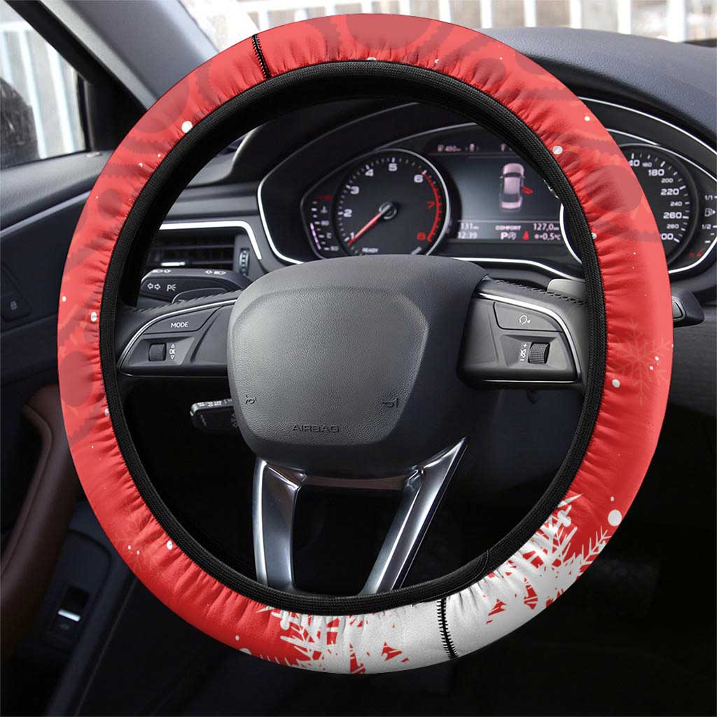Palm Cockatoo Australia Christmas Steering Wheel Cover Merry Chrissie - Banksia Flowers