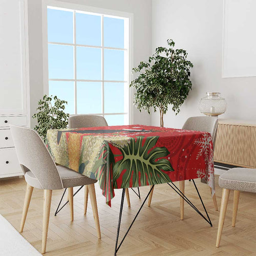 Personalised Palm Cockatoo Australia Christmas Tablecloth Merry Chrissie - Banksia Flowers