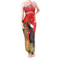 Personalised Palm Cockatoo Australia Christmas Tank Maxi Dress Merry Chrissie - Banksia Flowers