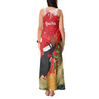 Personalised Palm Cockatoo Australia Christmas Tank Maxi Dress Merry Chrissie - Banksia Flowers