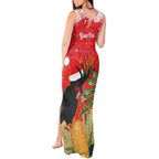 Personalised Palm Cockatoo Australia Christmas Tank Maxi Dress Merry Chrissie - Banksia Flowers