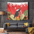 Personalised Palm Cockatoo Australia Christmas Tapestry Merry Chrissie - Banksia Flowers