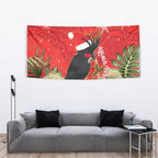 Personalised Palm Cockatoo Australia Christmas Tapestry Merry Chrissie - Banksia Flowers