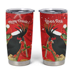 Personalised Palm Cockatoo Australia Christmas Tumbler Cup Merry Chrissie - Banksia Flowers