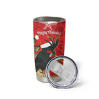 Personalised Palm Cockatoo Australia Christmas Tumbler Cup Merry Chrissie - Banksia Flowers