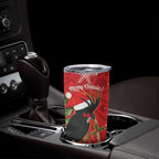 Personalised Palm Cockatoo Australia Christmas Tumbler Cup Merry Chrissie - Banksia Flowers