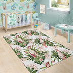 Australia Pink Cockatoo Area Rug Aussie Orchids - Seamless Pattern