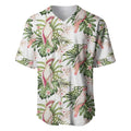 Australia Pink Cockatoo Baseball Jersey Aussie Orchids - Seamless Pattern