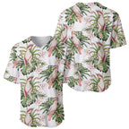 Australia Pink Cockatoo Baseball Jersey Aussie Orchids - Seamless Pattern