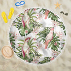 Australia Pink Cockatoo Beach Blanket Aussie Orchids - Seamless Pattern