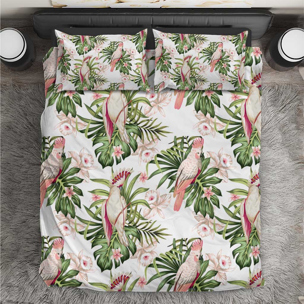 Australia Pink Cockatoo Bedding Set Aussie Orchids - Seamless Pattern