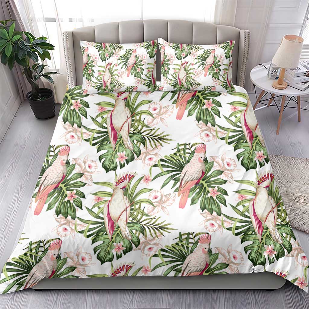 Australia Pink Cockatoo Bedding Set Aussie Orchids - Seamless Pattern