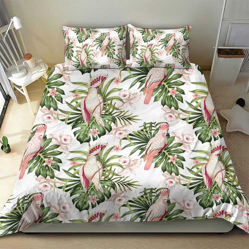 Australia Pink Cockatoo Bedding Set Aussie Orchids - Seamless Pattern