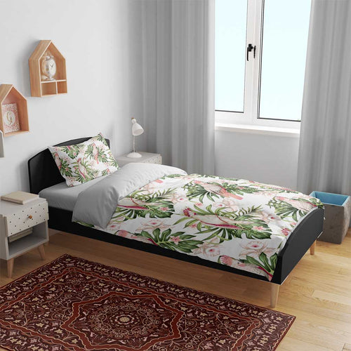 Australia Pink Cockatoo Bedding Set Aussie Orchids - Seamless Pattern