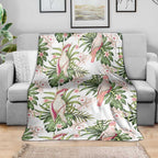 Australia Pink Cockatoo Blanket Aussie Orchids - Seamless Pattern