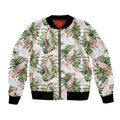 Australia Pink Cockatoo Bomber Jacket Aussie Orchids - Seamless Pattern