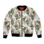 Australia Pink Cockatoo Bomber Jacket Aussie Orchids - Seamless Pattern