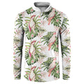 Australia Pink Cockatoo Button Sweatshirt Aussie Orchids - Seamless Pattern