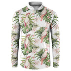 Australia Pink Cockatoo Button Sweatshirt Aussie Orchids - Seamless Pattern