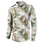 Australia Pink Cockatoo Button Sweatshirt Aussie Orchids - Seamless Pattern